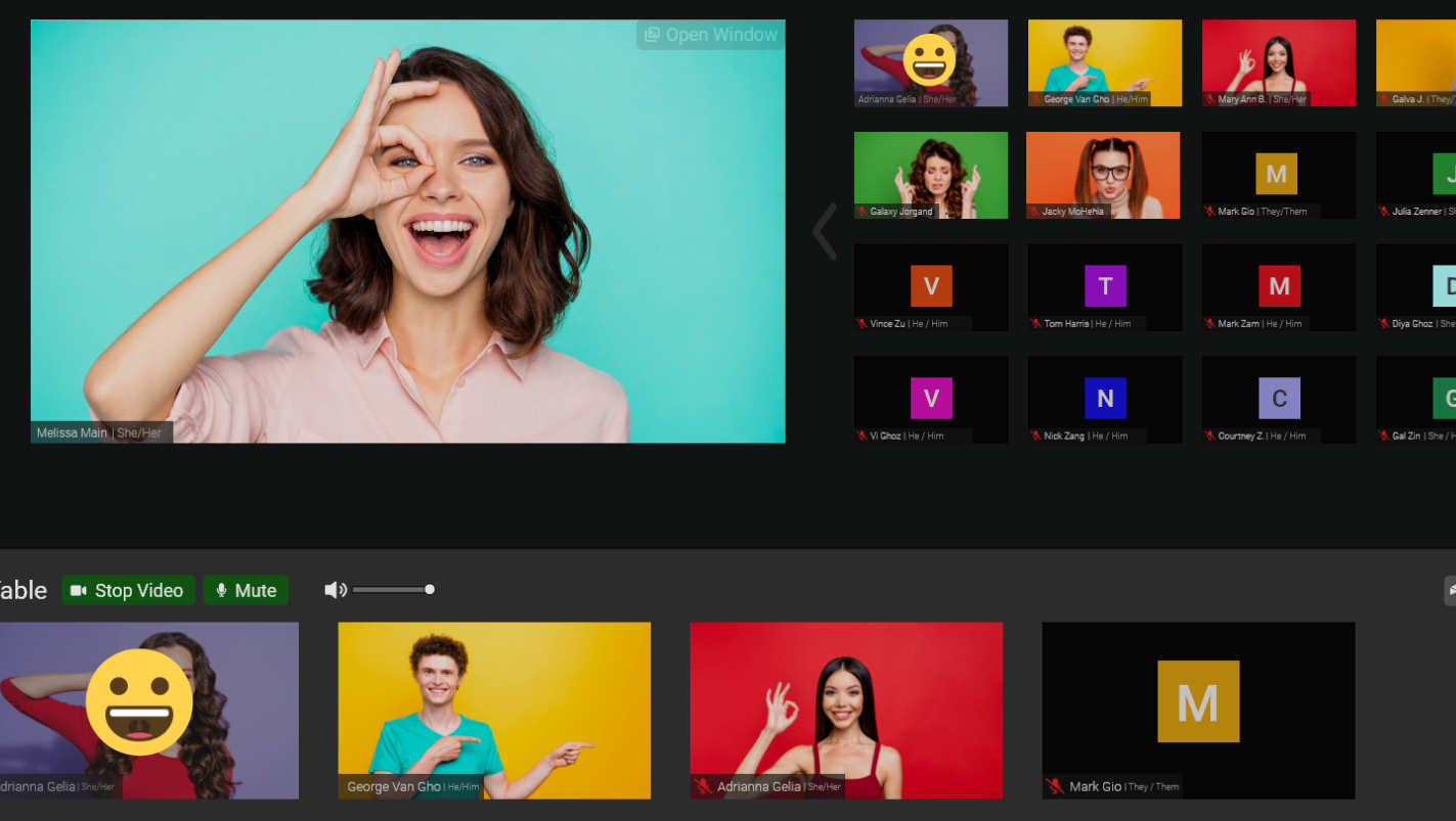 Reactions are now overlay on top of video feeds or profile picture
